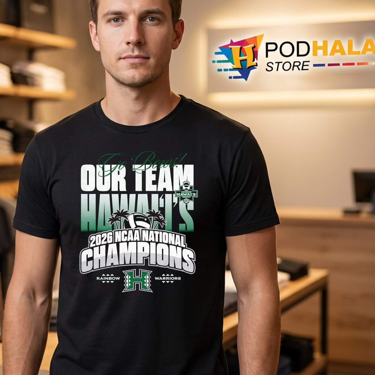 Hawaii Rainbow Warriors 2026 Tshirt National Champions Fan Graphic Design Men Hawaii Rainbow Warriors 2026 Tshirt National Champions Fan Graphic Design Men
