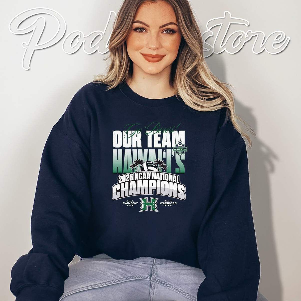 Hawaii Rainbow Warriors 2026 Tee National Champions Fan Graphic Design Men Hawaii Rainbow Warriors 2026 Tee National Champions Fan Graphic Design Men