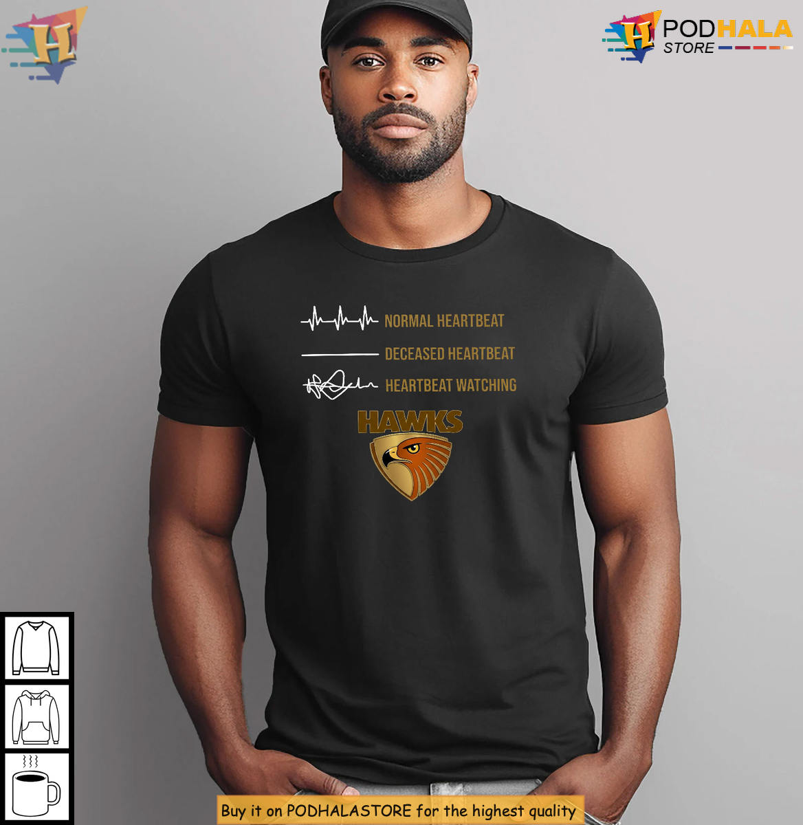 Hawks 2026 NBA Basketball Novelty Heartbeat Game Day T-Shirt Hawks Fans Gift