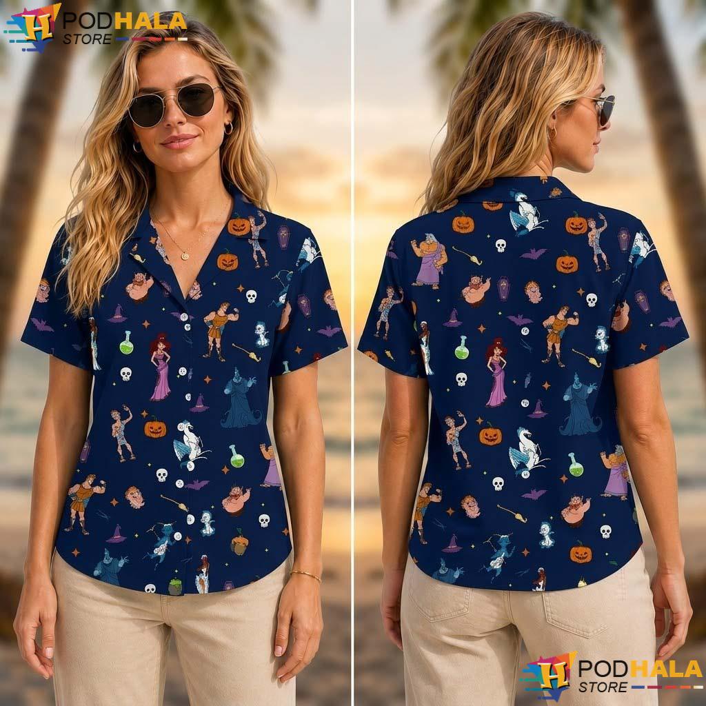 Hercules Movie Halloween Tropical Shirt Disney Family Matching Outfit Hercules Movie Halloween Tropical Shirt Disney Family Matching Outfit
