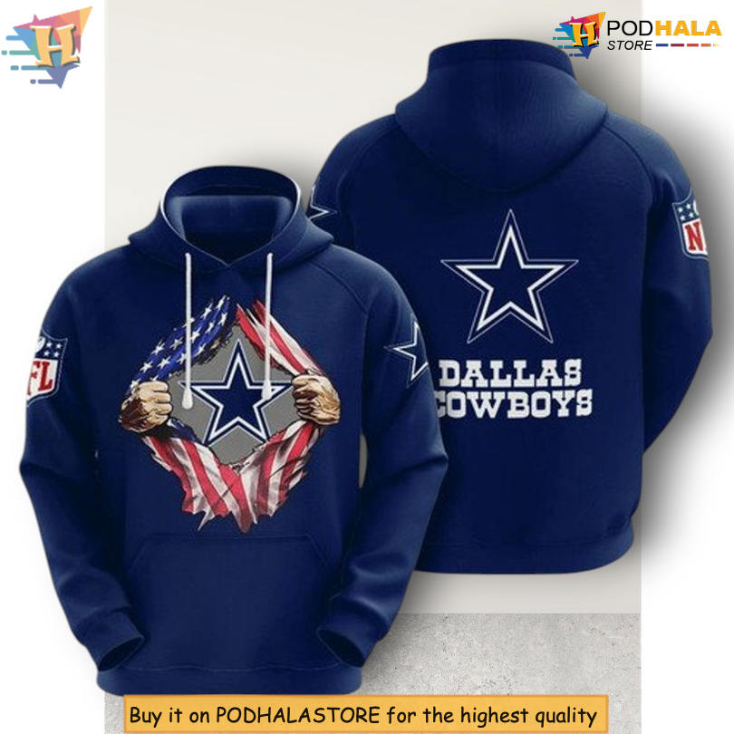 Heritage Pullover Style Dallas Cowboys Winter Hoodie 3D Zip Up NFL