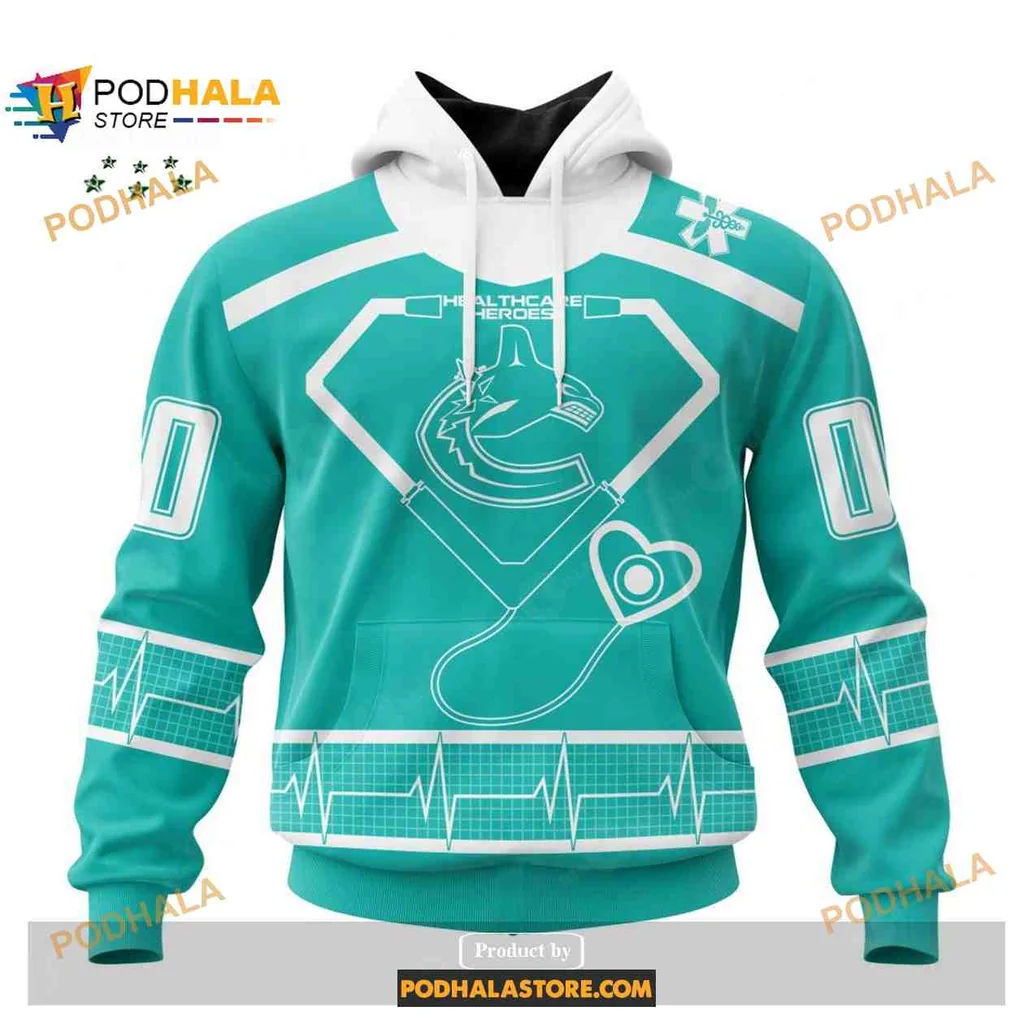 Heroic Vancouver Canucks Healthcare Hero 3d Hoodie With Superhero Design
