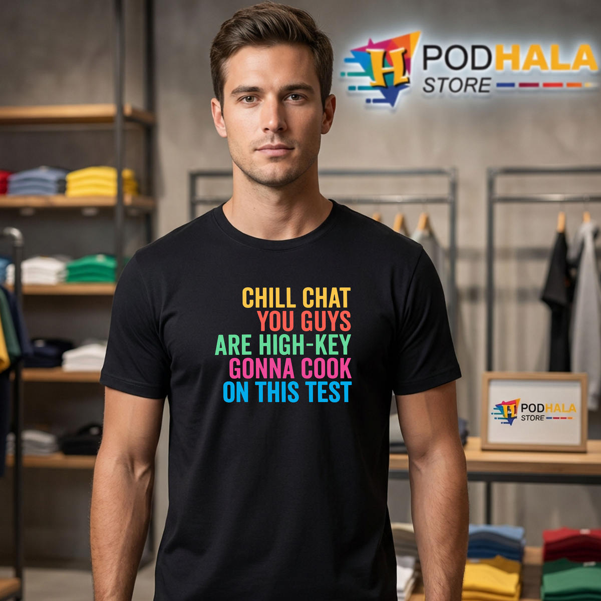 High Key Gon Cook Test Shirt Chill Chat Funny Teacher Gen Z Slang Test Day