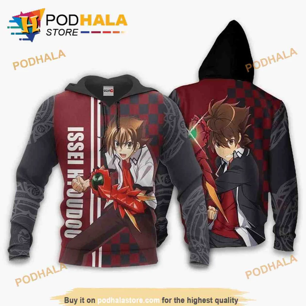 High School Dxd Issei Hyoudou 3d Hoodie With Bold Anime Design