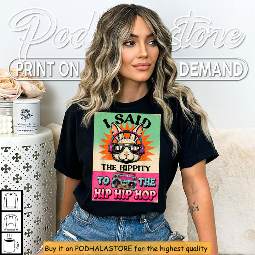 Hip Hop Bunny Graphic Funny Easter Shirts Cool Easter Streetwear Gift