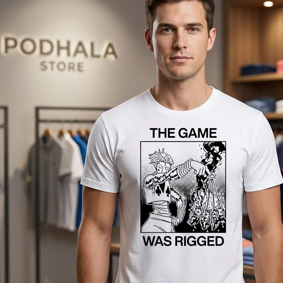 Hisoka Morow Hunter X Hunter Shirt The Game Was Rigged Anime Graphic For Men