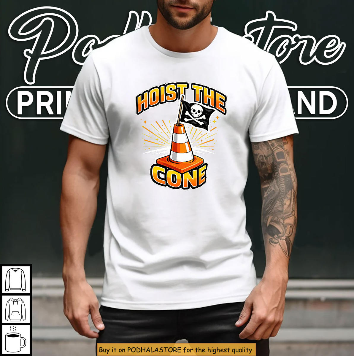 Hoist The Cone Tech Meme 2026 Internet Meme Tech Humor for Programmers T-Shirt