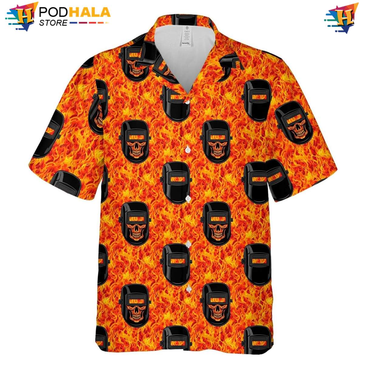 Holiday Welder Aloha Shirt Mens Button Down Welding Worker Beach Festival