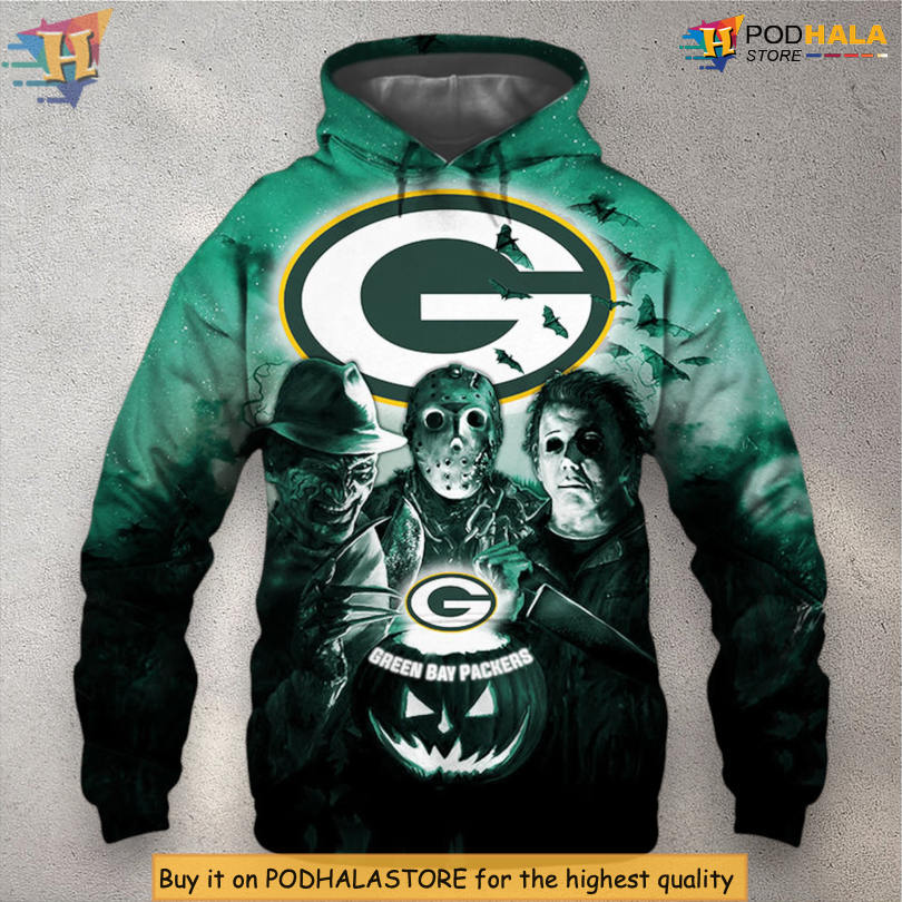 Horror Night Special Green Bay Packers Personalized Hoodie Halloween 3D
