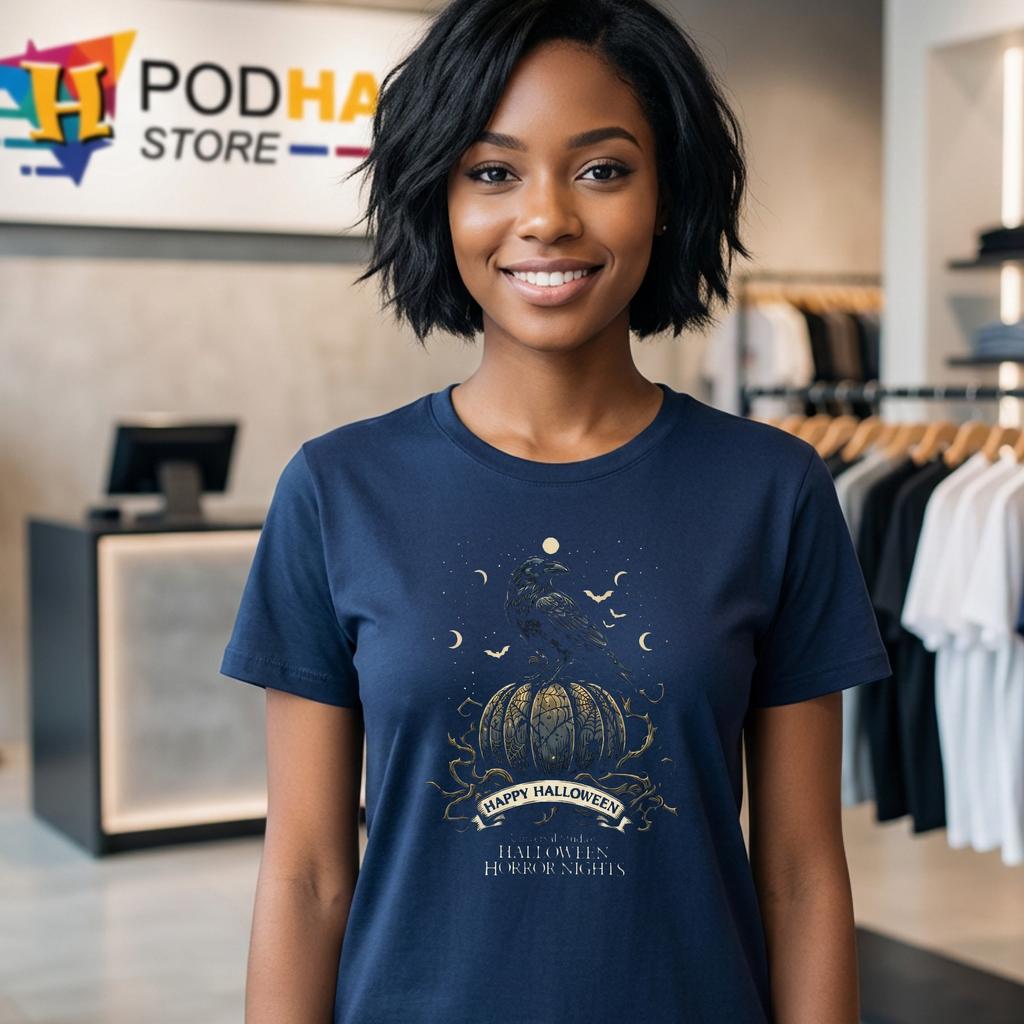 Horror Nights Lil Boo Raven Halloween Tshirt Scary Pumpkin Costume Horror Nights Lil Boo Raven Halloween Tshirt Scary Pumpkin Costume