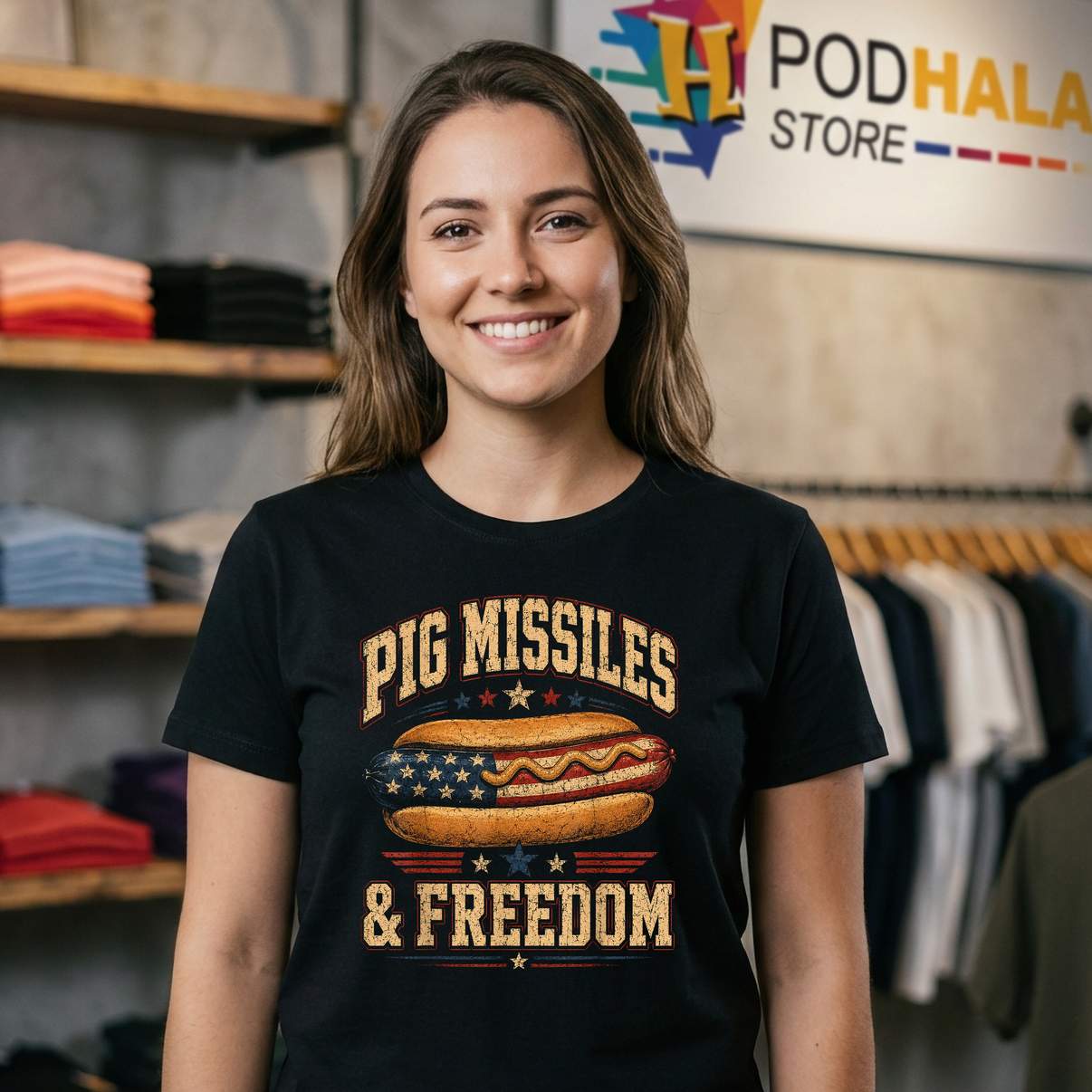 Hotdog Pig Missiles Tee Funny Freedom Fourth Of July BBQ Patriotic Gear Hotdog Pig Missiles Tee Funny Freedom Fourth Of July BBQ Patriotic Gear