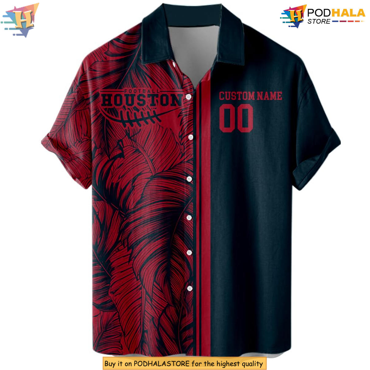 Houston Football Custom Hawaiian Shirt 2026 Personalized Tropical Fan Apparel