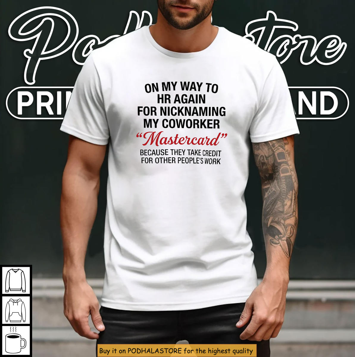 HR Coworker 2026 Office Humor Sarcastic Mastercard Meme Tee for Employee Gift