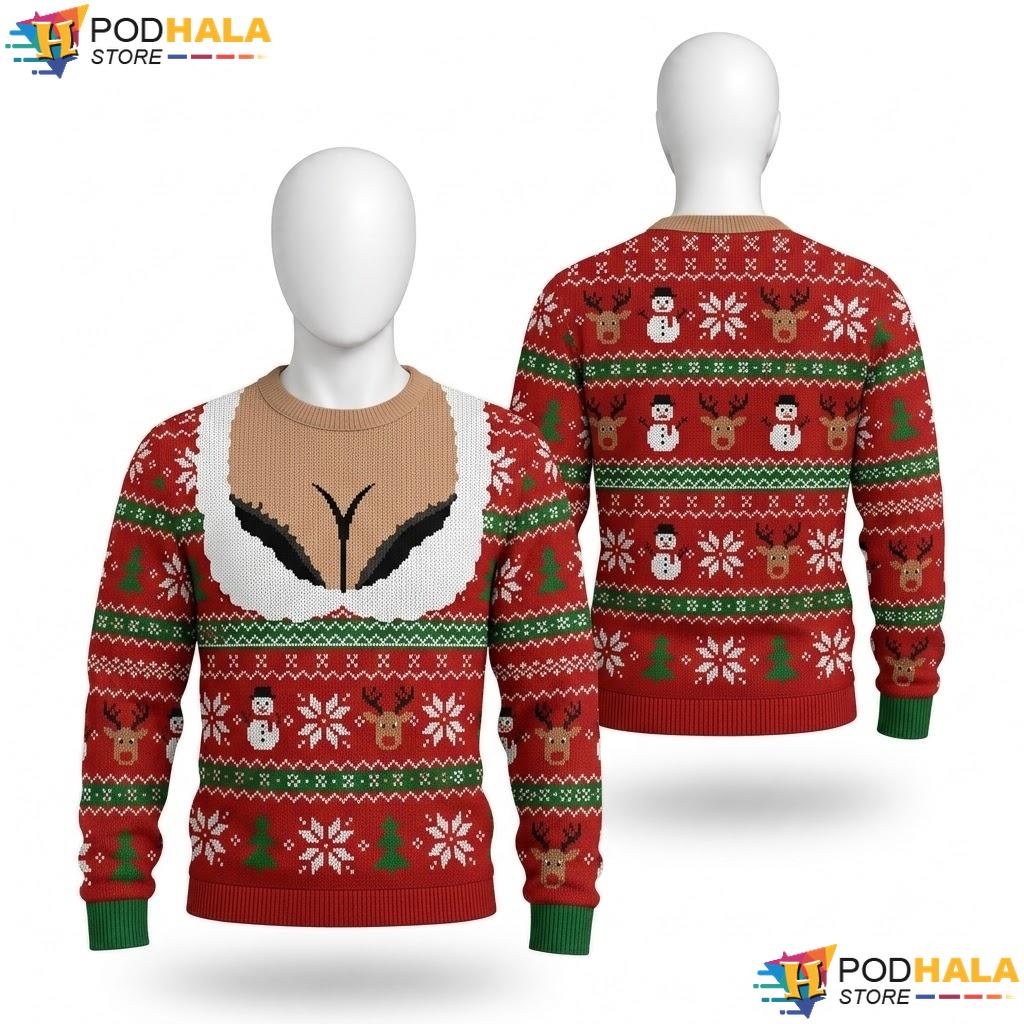 Humor Graphic Quirky Ugly Christmas Sweater Funny Festive Xmas Apparel