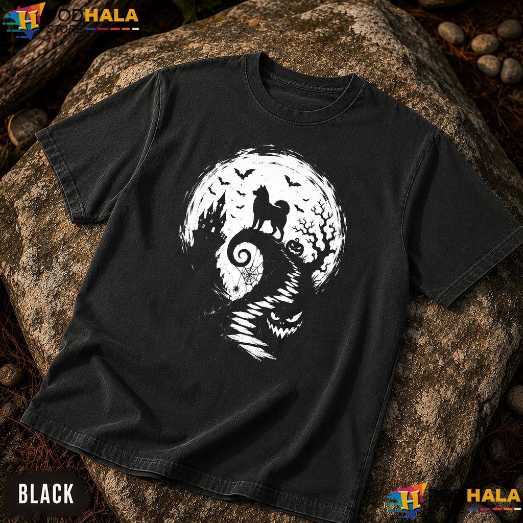 Husky Dog Moon Comfort Colors Shirt Halloween Costume Funny Lover Top Husky Dog Moon Comfort Colors Shirt Halloween Costume Funny Lover Top