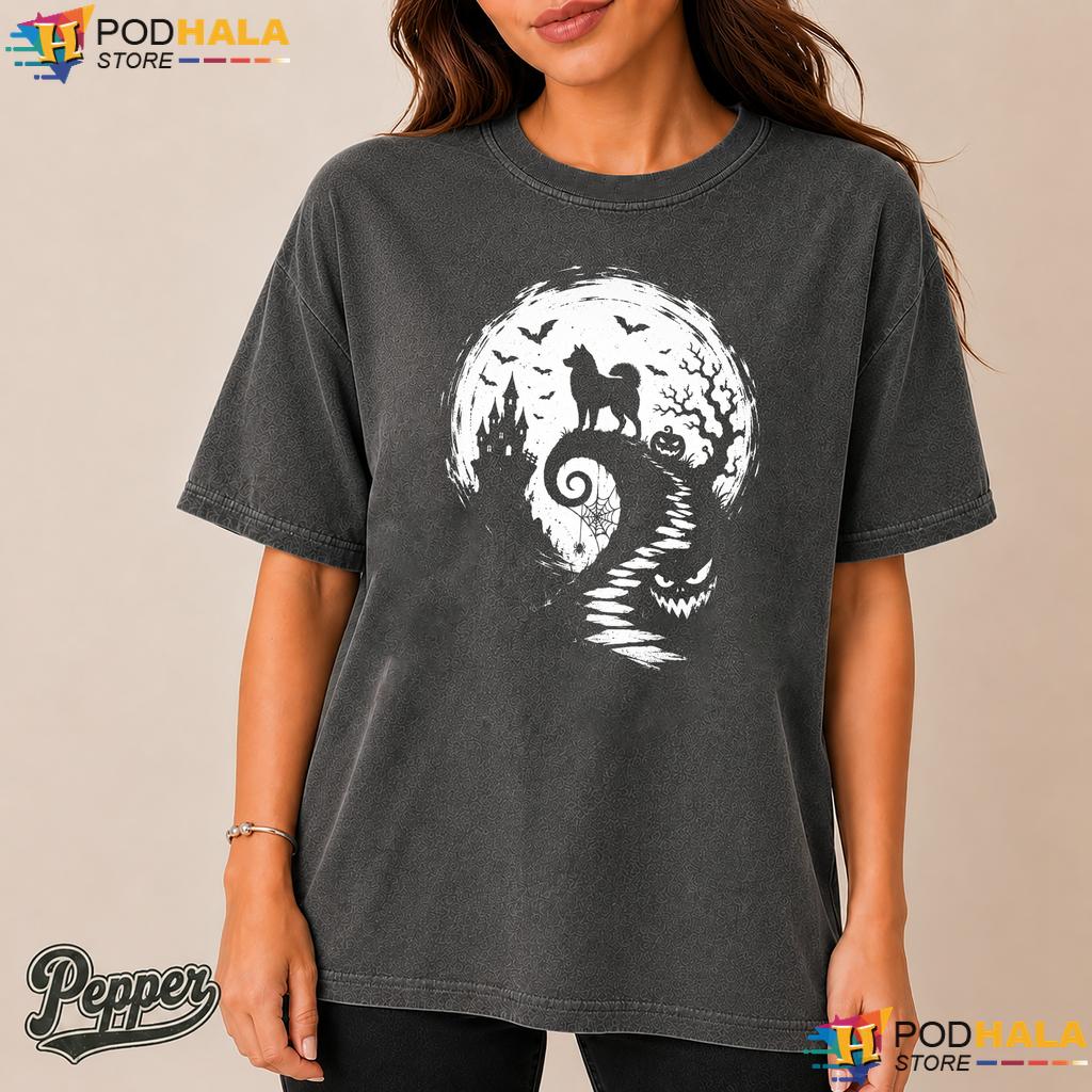 Husky Dog Moon Comfort Colors Tee Halloween Costume Funny Lover Top Husky Dog Moon Comfort Colors Tee Halloween Costume Funny Lover Top