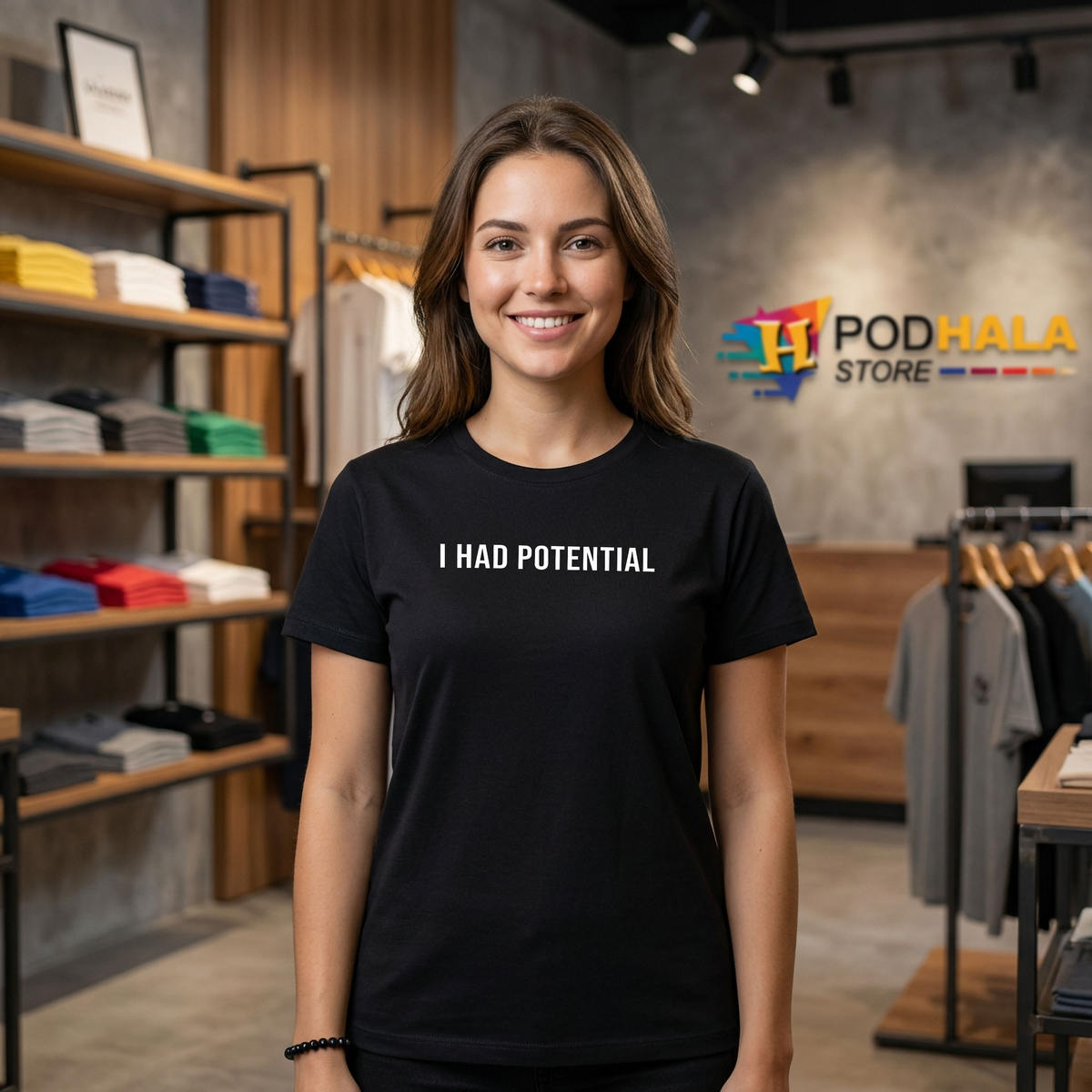 I Had Potential Funny Saying Shirt 2026 Sarcastic Humor Graphic Fan Apparel