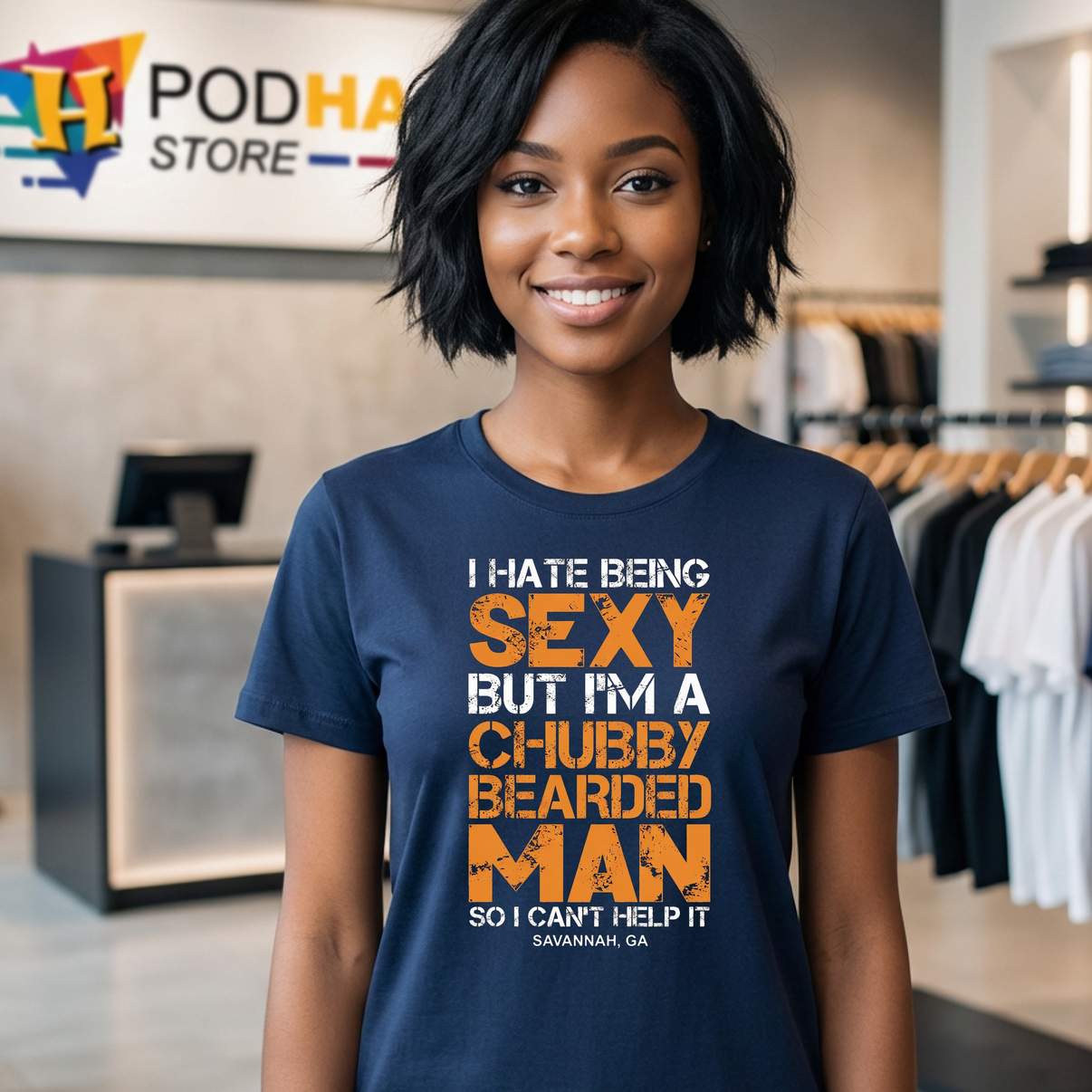 I Hate Being Sexy But Im A Shirt Chubby Bearded Man Funny Graphic For Mens