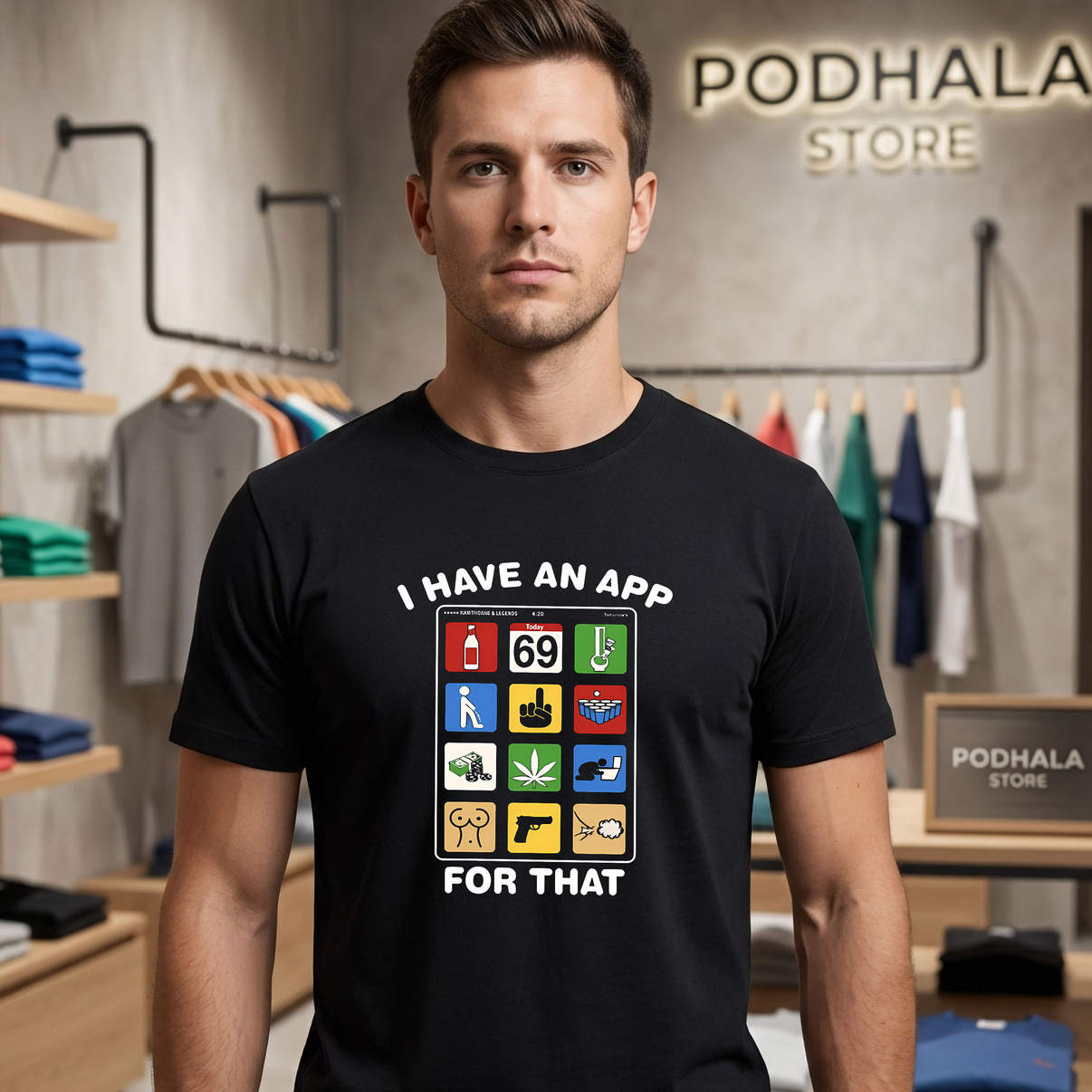 I Have An App For That Humor Shirt Funny Tech Meme Graphic Novelty Casual