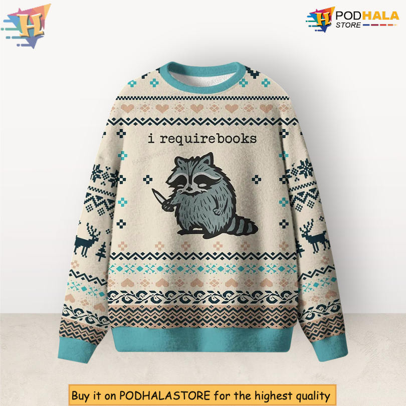 I Require Books Reading Lover Scene Cozy Design Custom Christmas Sweater I Require Books Reading Lover Scene Cozy Design Custom Christmas Sweater