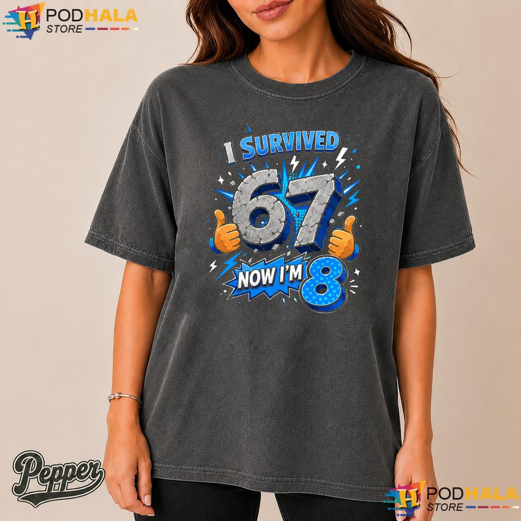 I Survived 6 7 Now Im 8 Comfort Colors Shirt 8th Birthday Boy Graphic Top I Survived 6 7 Now Im 8 Comfort Colors Shirt 8th Birthday Boy Graphic Top