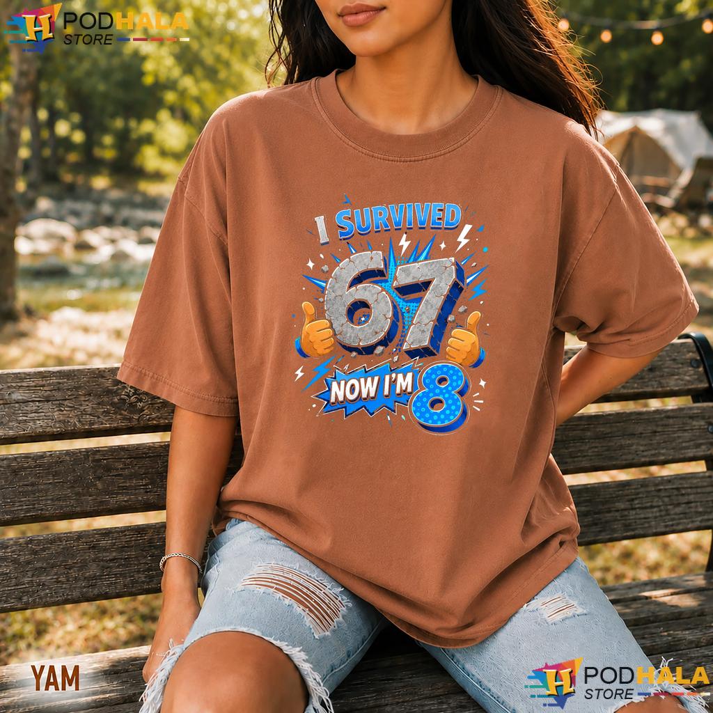 I Survived 6 7 Now Im 8 Comfort Colors Tshirt 8th Birthday Boy Graphic Top I Survived 6 7 Now Im 8 Comfort Colors Tshirt 8th Birthday Boy Graphic Top