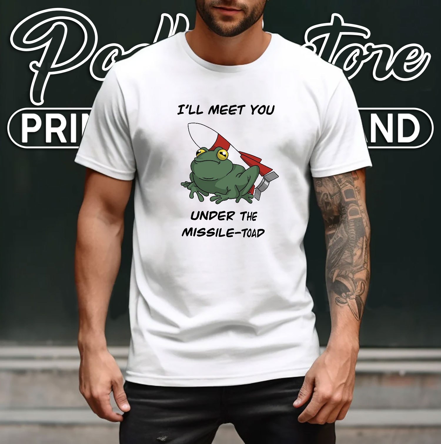 Ill Meet You Under The Missile Toad Shirt Wordplay Meme Graphic Tee
