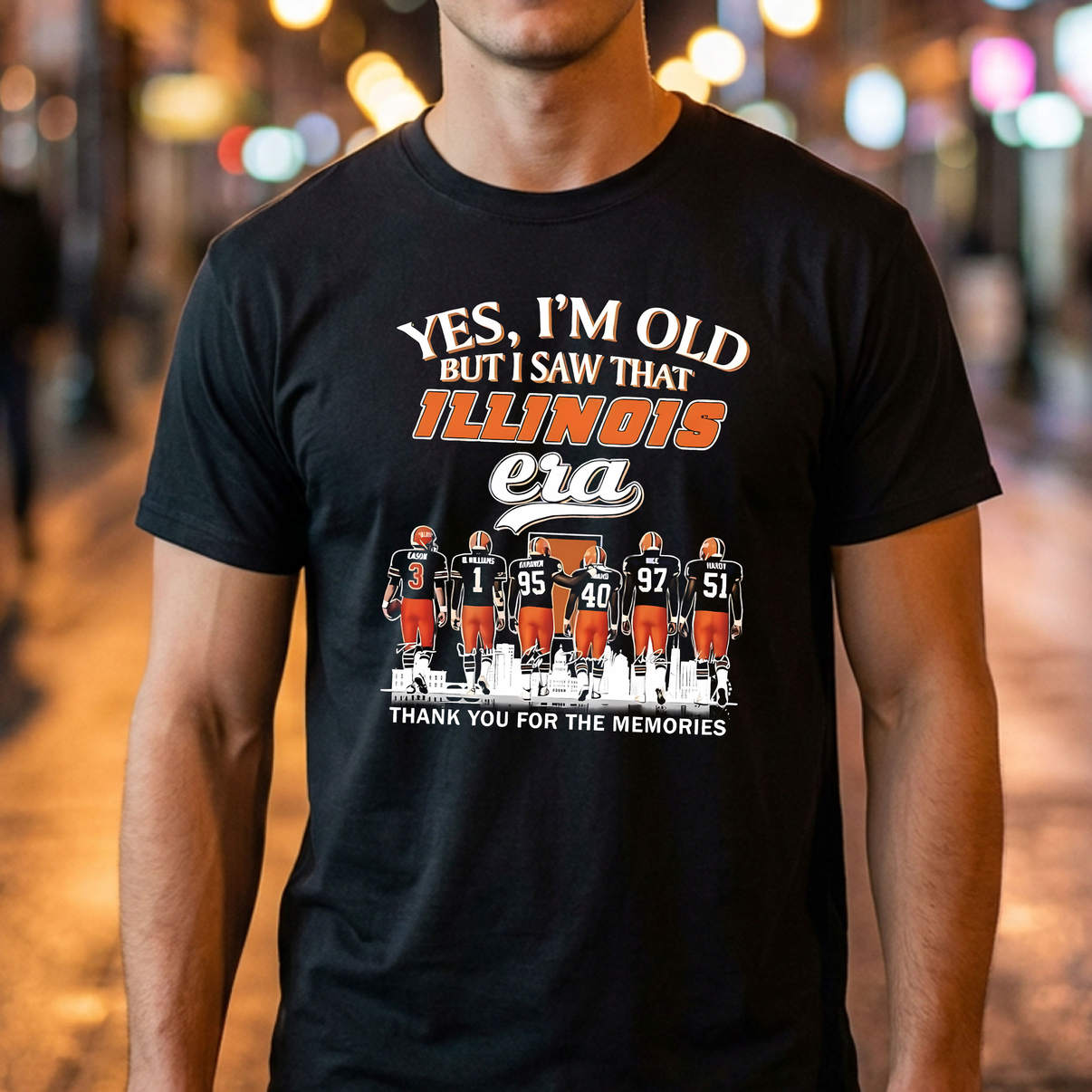 Illinois Fighting Illini Legends Shirt Thank You Memories Signatures Graphic