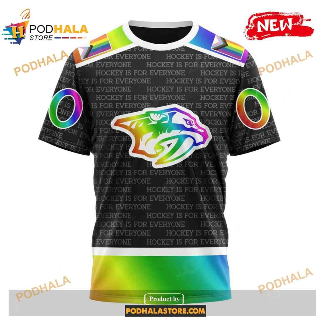 Inclusive Nashville Predators Hockey Hoodie With Vibrant Gradient Design - View 2 Inclusive Nashville Predators Hockey Hoodie With Vibrant Gradient Design - View 2