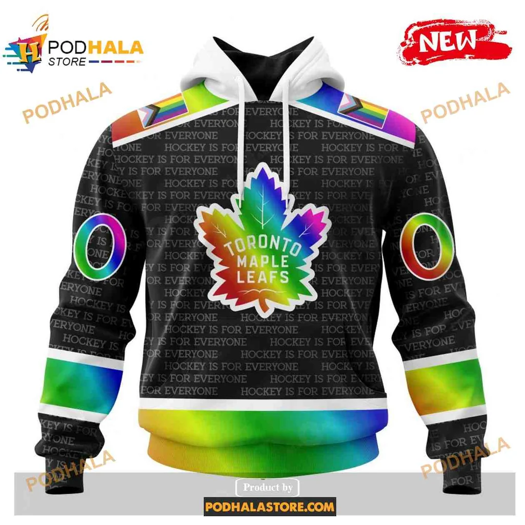 Inclusive Toronto Maple Leafs 3d Hoodie With Colorful Gradient Design