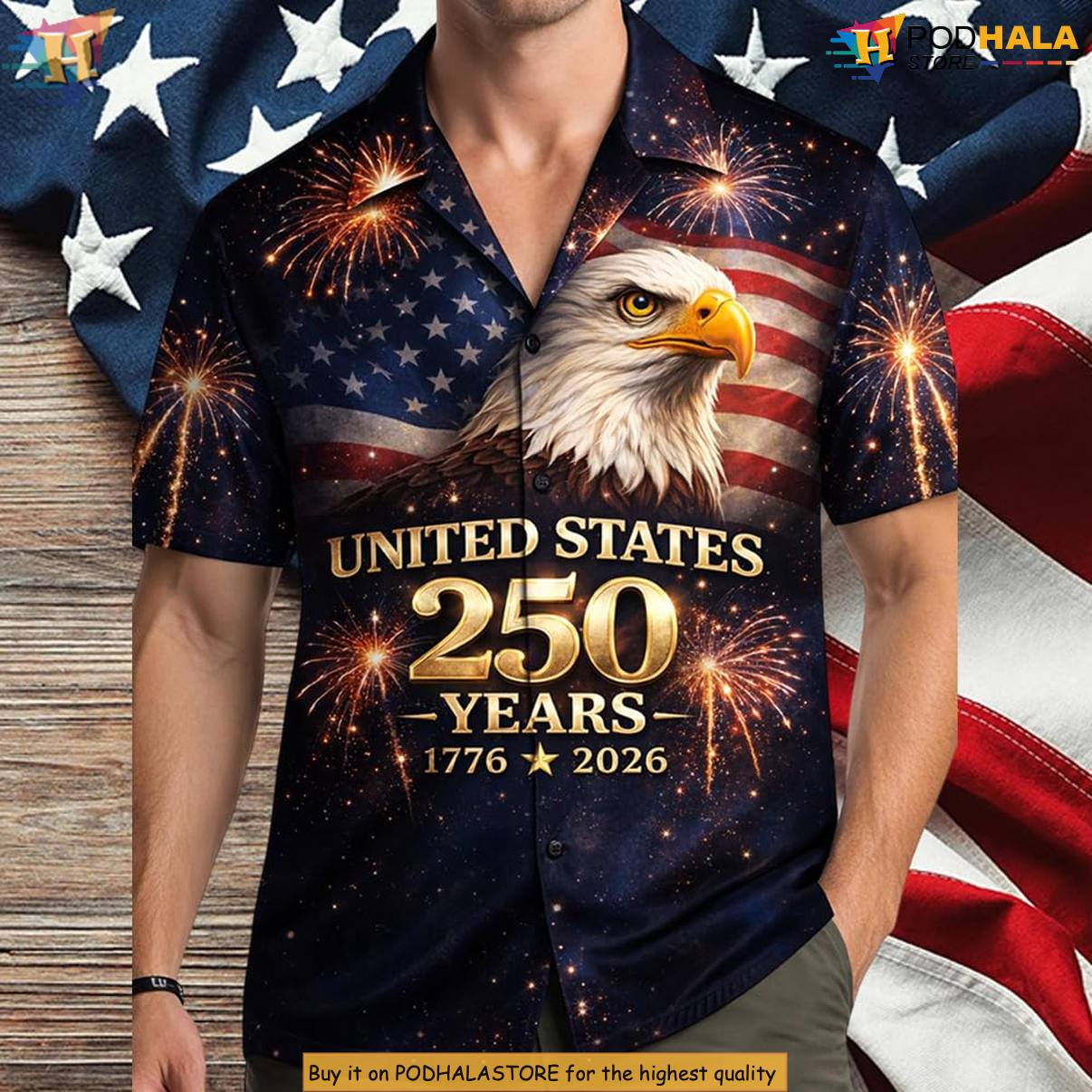 Independence Celebration USA Hawaiian Shirt 2026 America 250th Fan Apparel