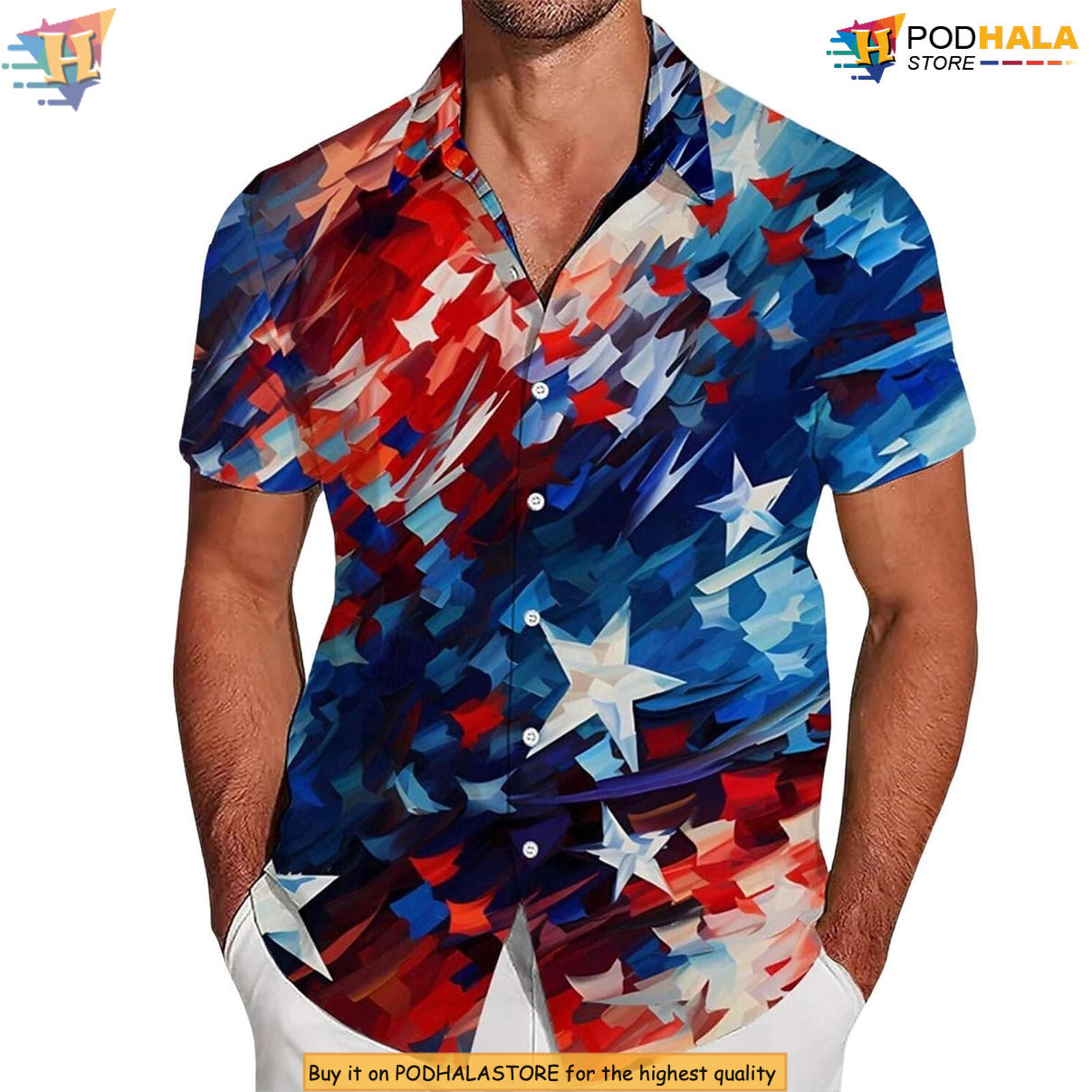 Independence Day Mens Flag Hawaiian Shirt 2026 USA 250th Anniversary Apparel