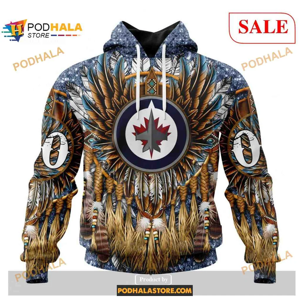 Intricate Winnipeg Jets Native American Hoodie With Bold Design