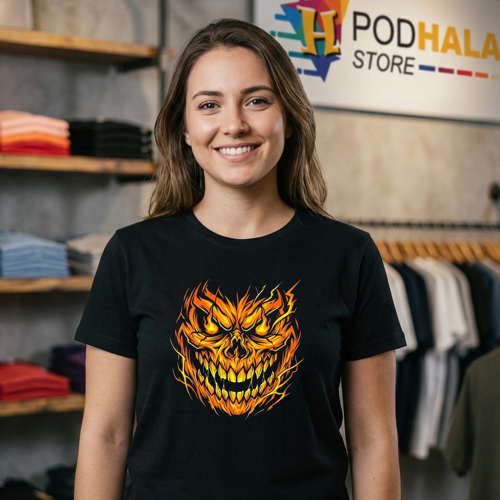 Jack O Lantern Face Pumpkin Halloween Tee Scary Spooky Mens Boys Jack O Lantern Face Pumpkin Halloween Tee Scary Spooky Mens Boys