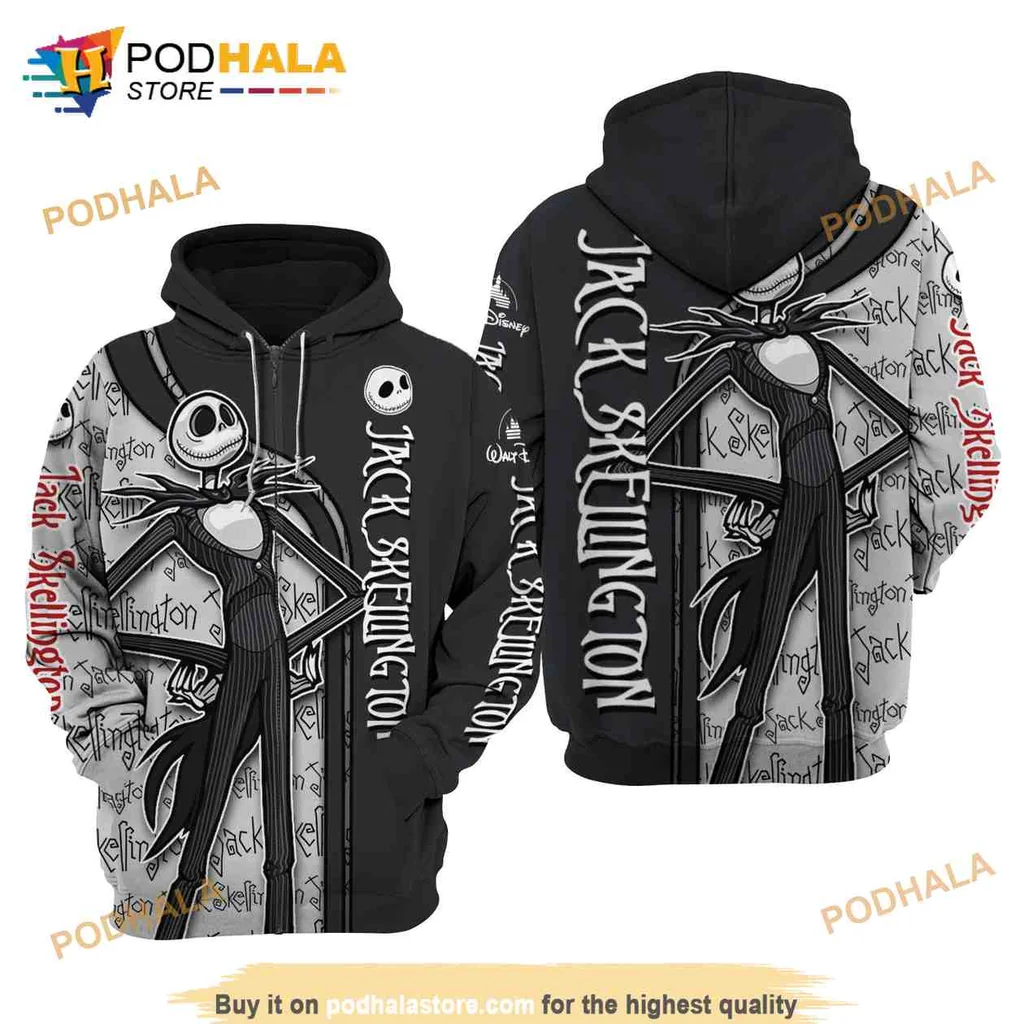 Jack Skellington 3d Hoodie, Iconic Nightmare Before Christmas Design