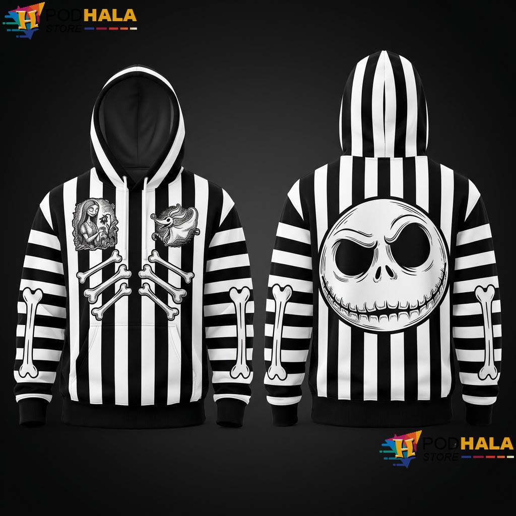 Jack Skellington Halloween AOP Hoodie Nightmare Spooky Gift