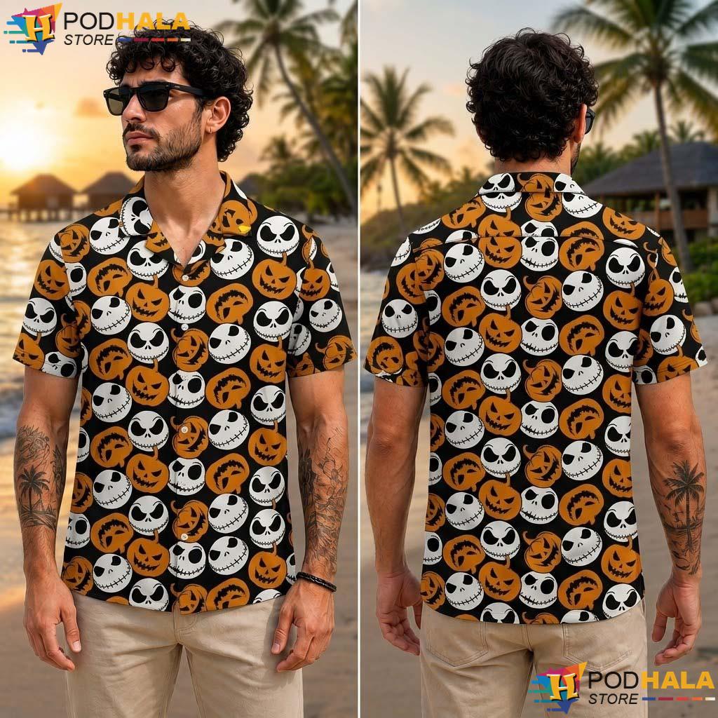 Jack Skellington Halloween Aloha Shirt Pumpkin Nightmare Family Aloha Jack Skellington Halloween Aloha Shirt Pumpkin Nightmare Family Aloha