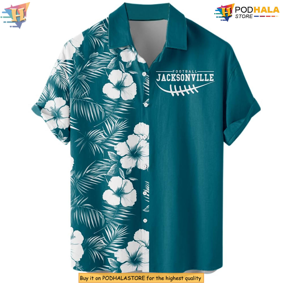 Jacksonville Floral Football Hawaiian Shirt 2026 Custom Name Number Fan Gear