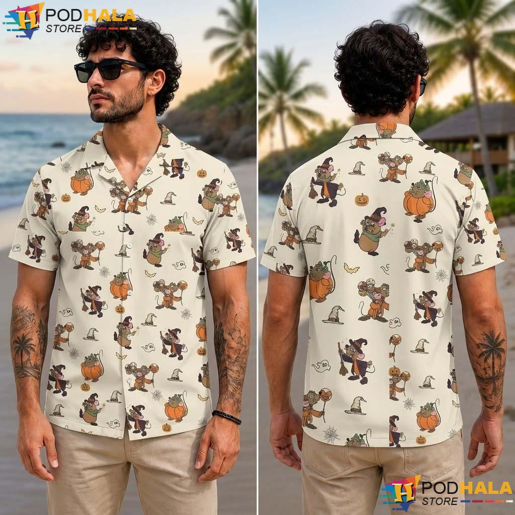 Jaq And Gus Halloween Aloha Shirt Disney Mouse Spooky Party Top Jaq And Gus Halloween Aloha Shirt Disney Mouse Spooky Party Top