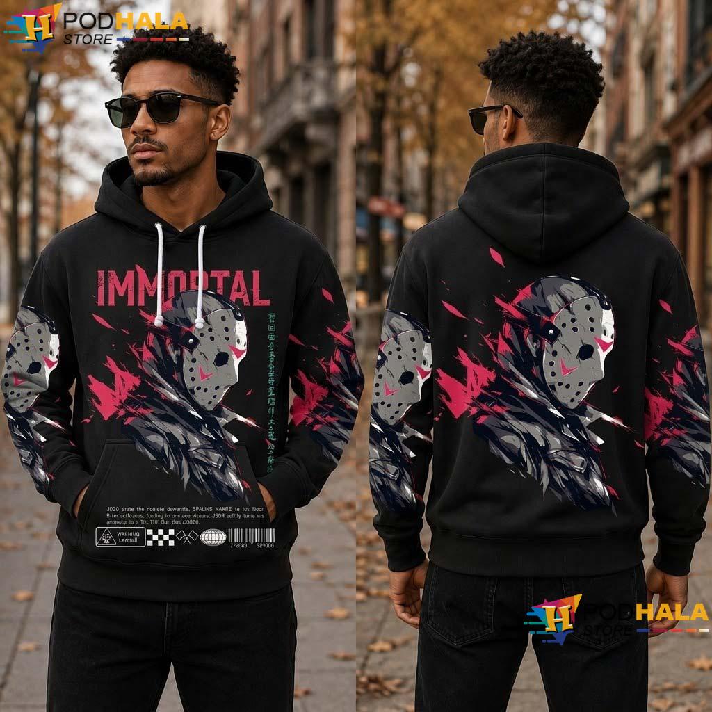 Jason 13th Halloween 3D Printed Hoodie Friday Horror Heavy Blend Top - View 1 Jason 13th Halloween 3D Printed Hoodie Friday Horror Heavy Blend Top - View 1