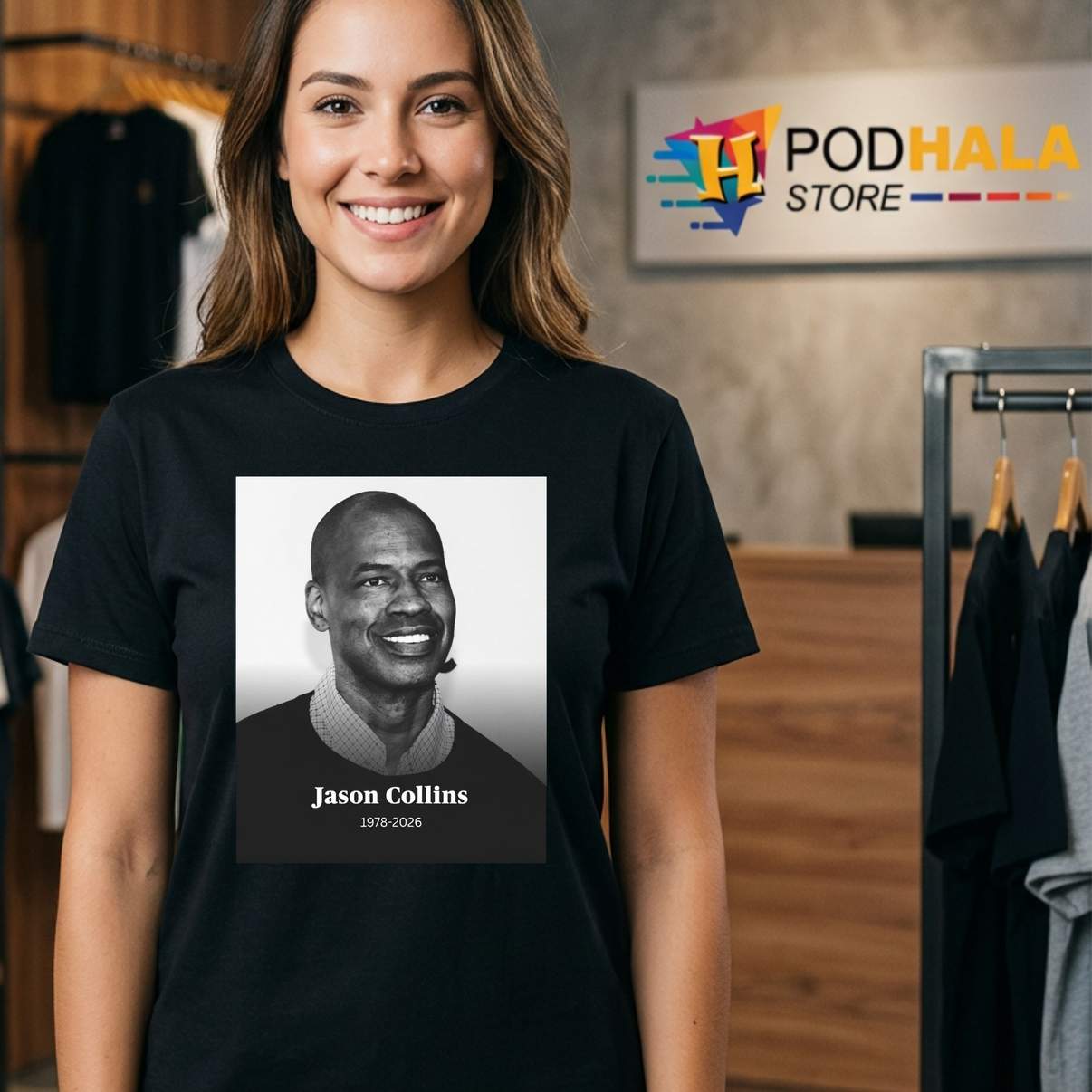 Jason Collins 1978 2026 Tribute Shirt Memorial Basketball Fan Graphic Design
