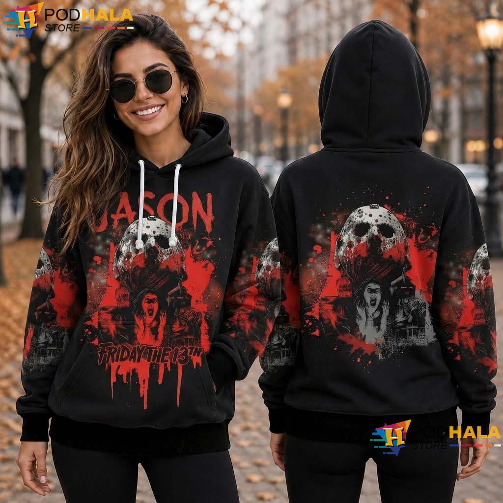 Jason Voorhees Slasher Halloween 3D Hoodie Horror Movie Graphic Spooky Season Jason Voorhees Slasher Halloween 3D Hoodie Horror Movie Graphic Spooky Season