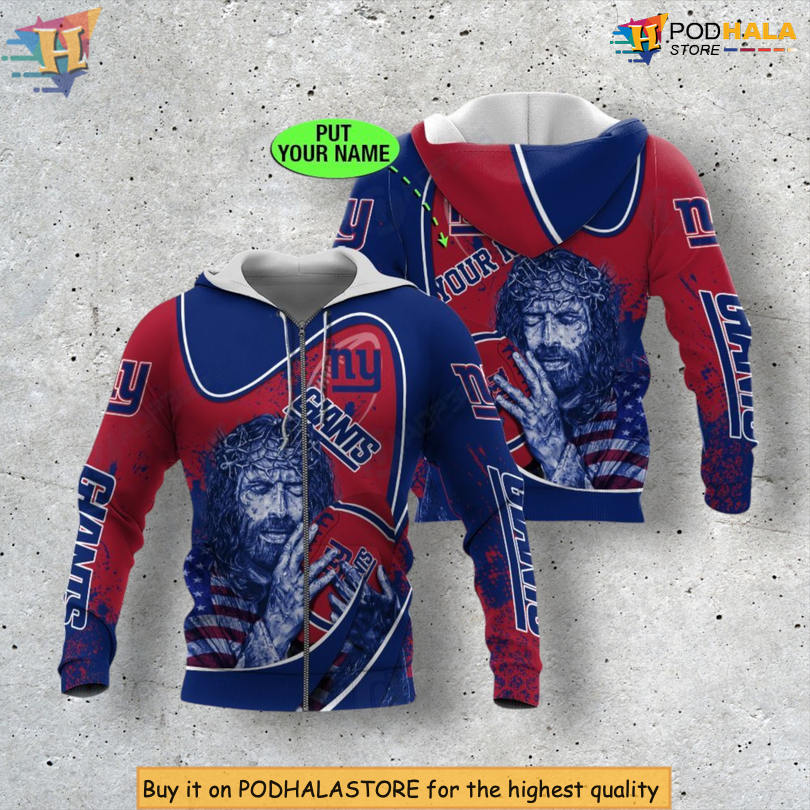 Jesus Faith Edition New York Giants Kids Hoodie Custom 3D Apparel