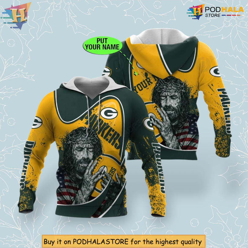 Jesus Faith Tribute Green Bay Packers Hoodie 3D All Over Print Custom