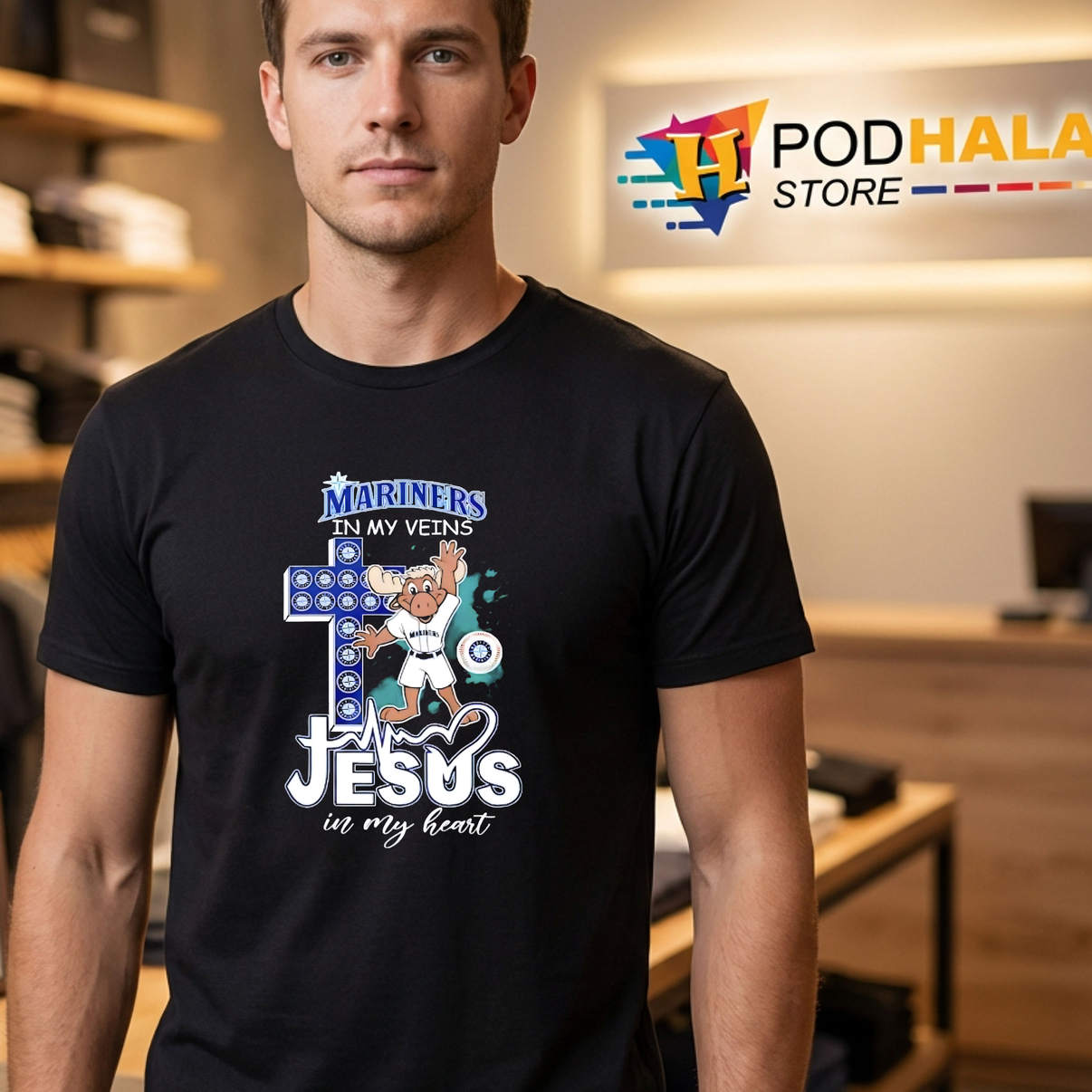 Jesus In My Heart Seattle Mariners Shirt 2026 Baseball Sports Fan Apparel
