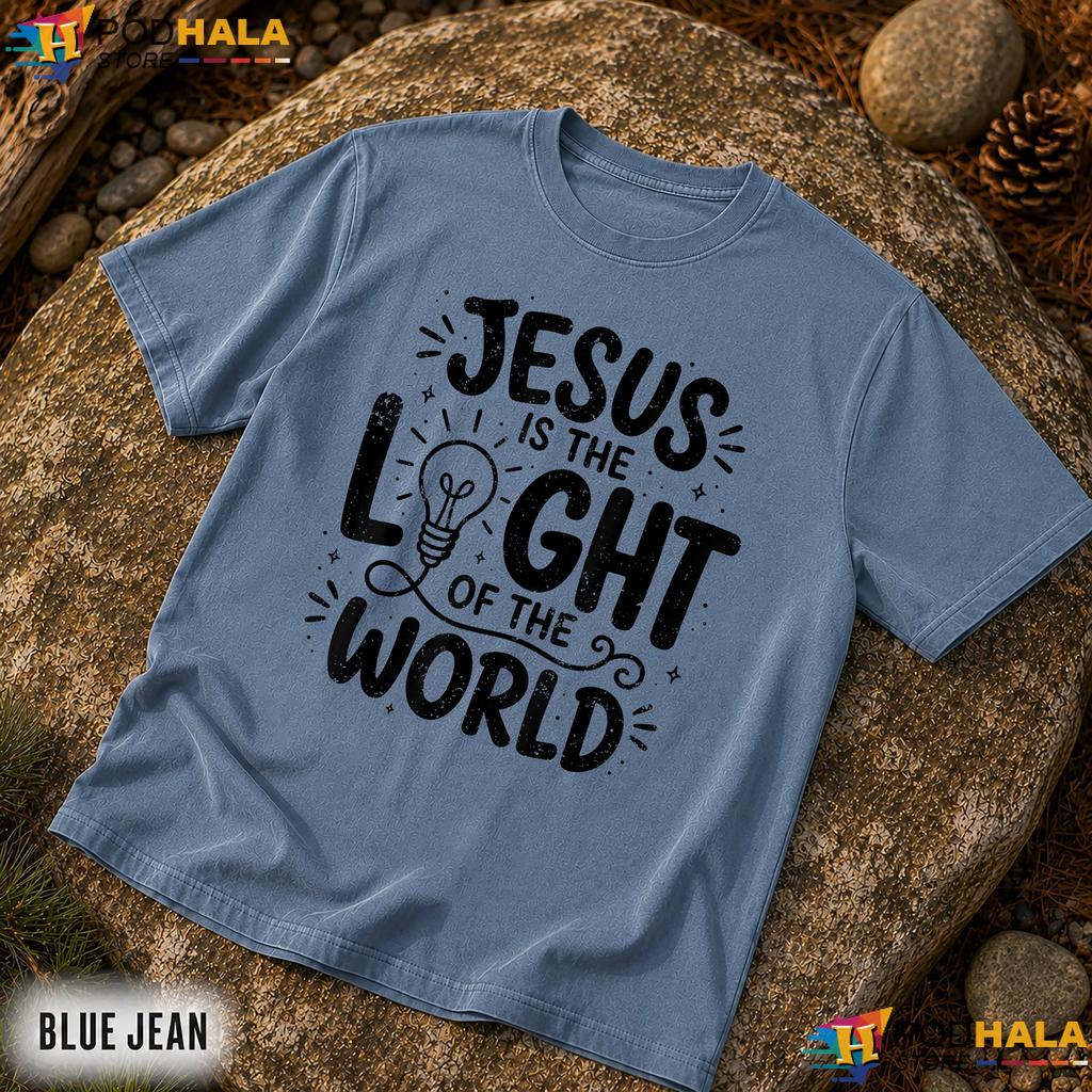 Jesus Light Of The World Comfort Colors T-Shirt Christian Bible Verse Top