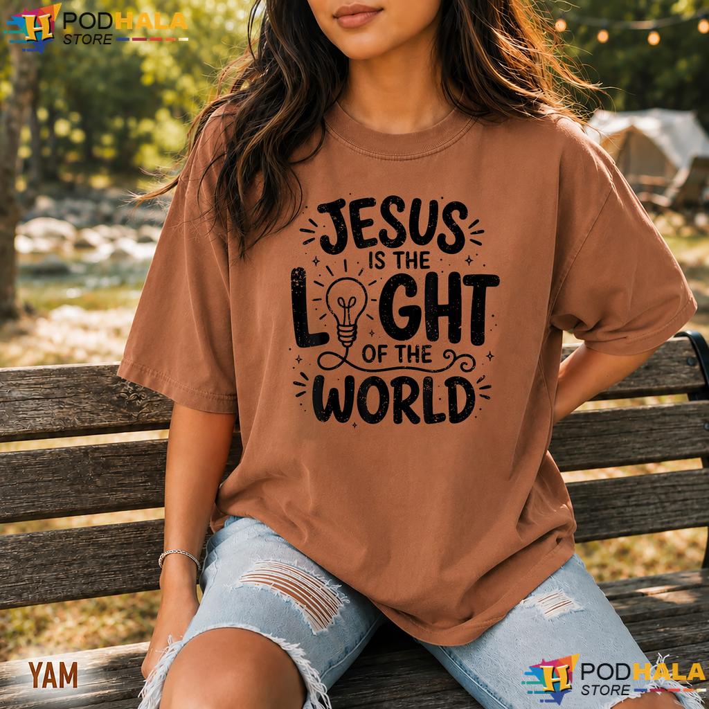 Jesus Light Of The World Comfort Colors Tee Christian Bible Verse Top Jesus Light Of The World Comfort Colors Tee Christian Bible Verse Top