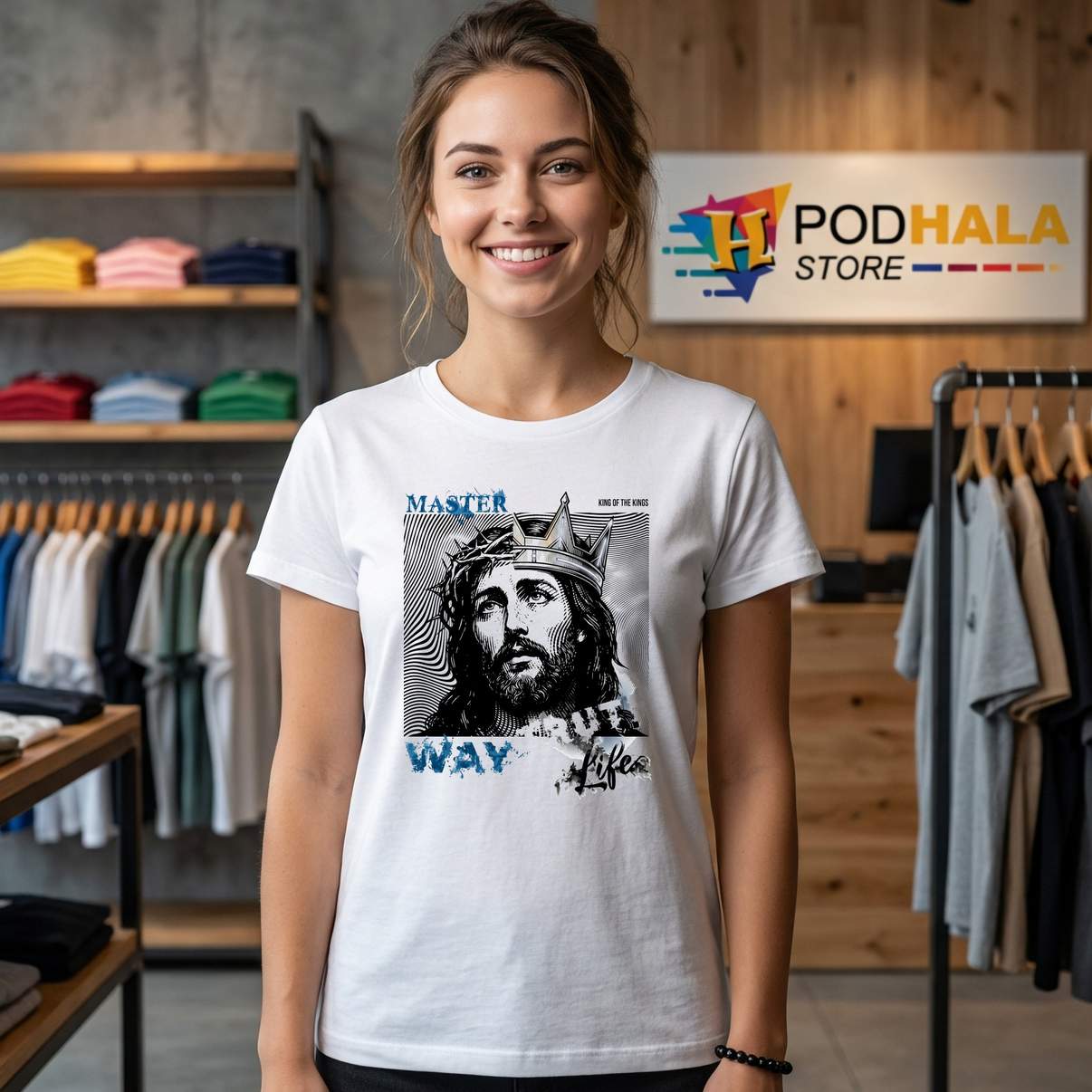 Jesus Master King Of Kings Shirt Way Of Life Christian Religion Graphic Men