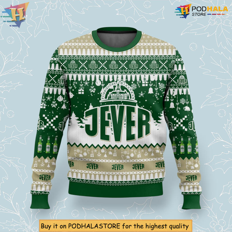 Jever German Beer Logo Collector Graphic Classic Festive Christmas Sweater