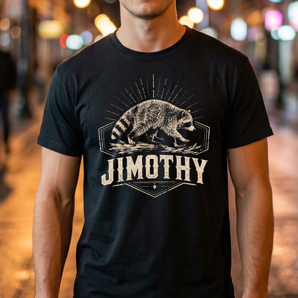 Jimothy From Seattle Tee Funny Raccoon Viral Animal Meme Graphic Top Jimothy From Seattle Tee Funny Raccoon Viral Animal Meme Graphic Top